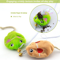 Interactive Cat Toy Wand with Catnip Mouse - 5 Pack Mouse - image 3