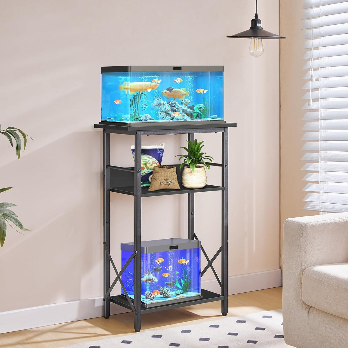 HOOBRO 10 Gallon Aquarium Stand - Black - image 4