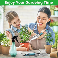 Garden Tool Set 9 PCS, Heavy Duty Gardening Hand Tools for Women, Durability Garden Tool Bag, Rust-Proof Aluminum Gardening Supplies, Ideal Gifts for Women and Men