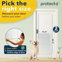 PROTECTO Door Protector from Dog Scratching, 35.5x24 - 2-pack Clear / 35.5x15.5" - image 2
