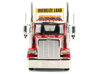 Peterbilt 589 Tridem-Axle Truck Tractor with Day Cab Legendary Red "Transport Series" 1/32 Diecast Model by Diecast Masters