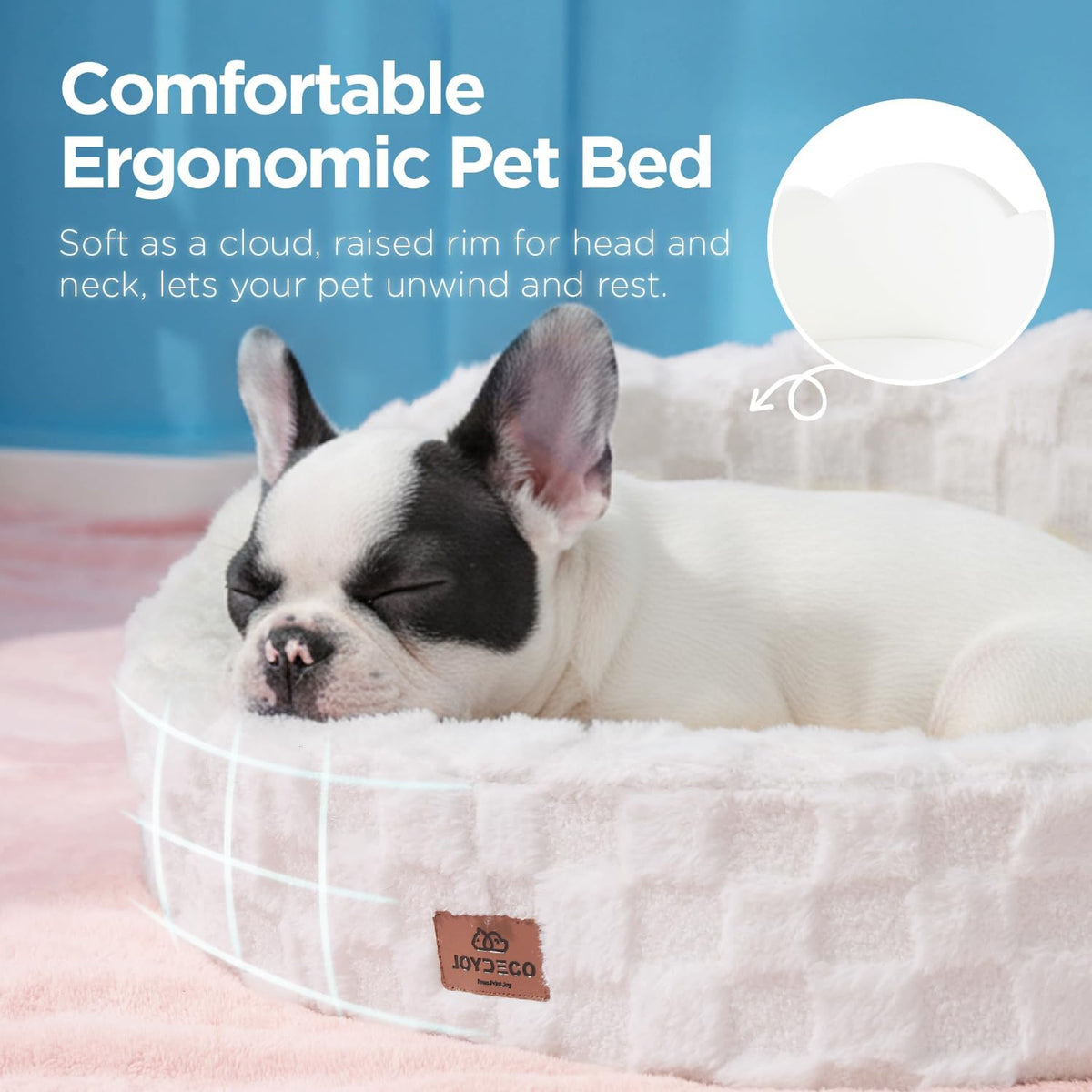 Joydeco Cloud Dog Bed for Small Dogs & Cats - image 2