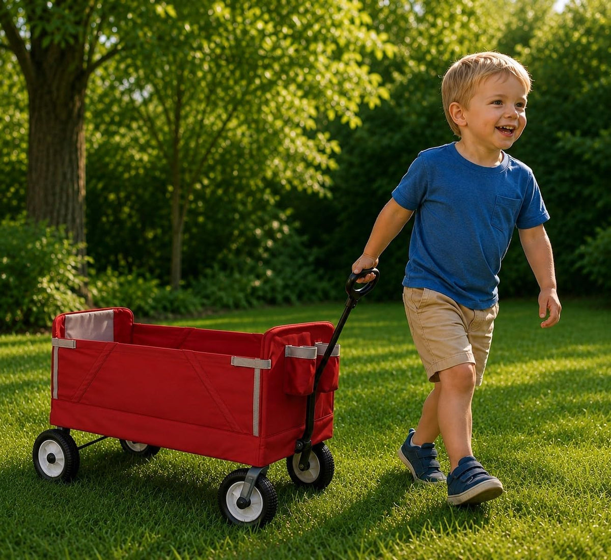 Quadrapoint Hub Cap compatible with Popular Red Wagon Brand Plastic - Black - image 3