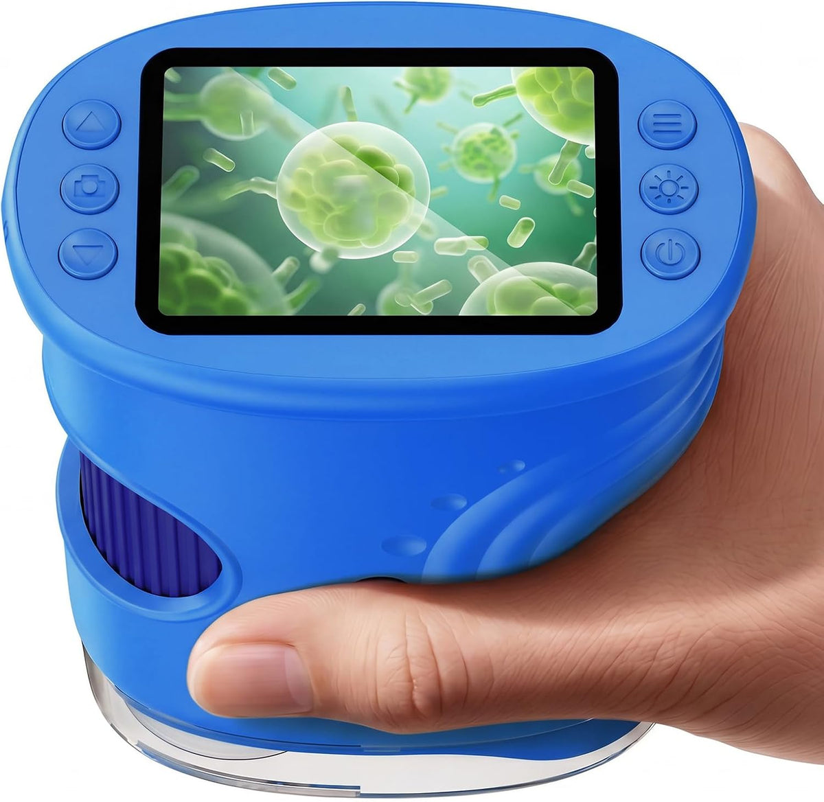 4K 1000X Handheld Digital Microscope for kids 2.0" IPS Screen – Fun for Kids & Family - Blue