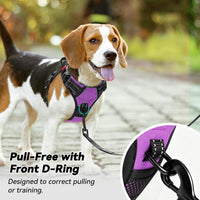 PoyPet No Pull Dog Harness Medium with Front Clip & Neck Release - XS / Purple - image 3