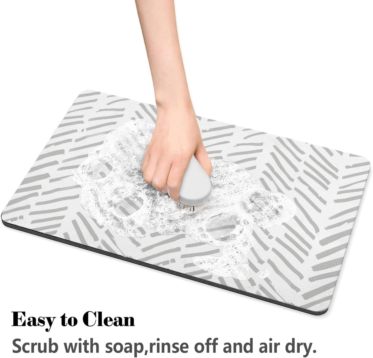 Dog Food Mats for Floors Absorbent, Pet Cat Food Mat - XL(24"×32") / 02-White - image 3
