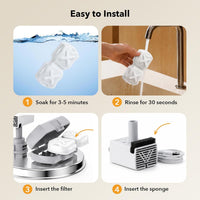 16 Pack Replacement Filters for Cat/Dog Water Fountain - 32 Filter+1 Brush - image 4