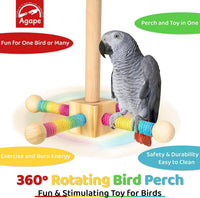 Agape Medium-Large Bird Toy, Rotating Interactive Parrot Toy - L - image 3