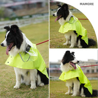 MAMORE Dog Raincoat Waterproof Reflective Adjustable Pet Rain Jacket - Medium: 13-22lbs / Fluorescent Green - image 2