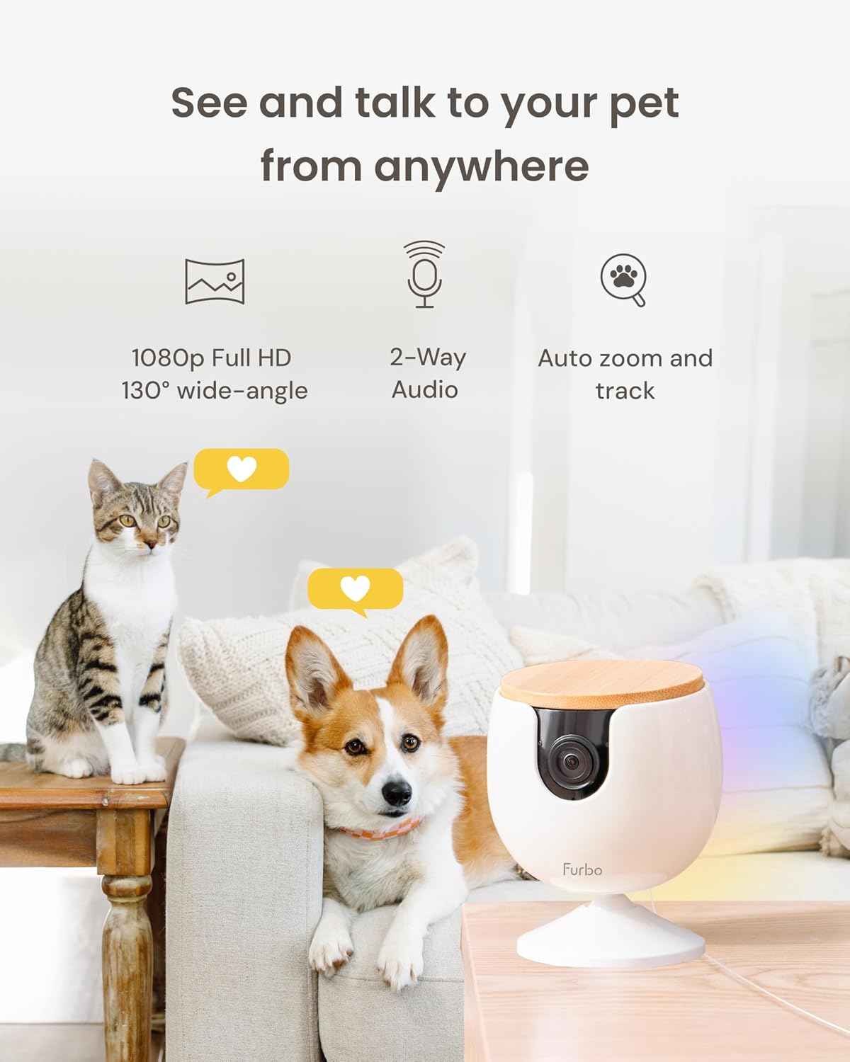 Furbo 360° Dog Camera [Core Features, No Ongoing Cost] – Essentials for Dogs - No Subscription Required / Mini Non-rotating Camera - image 2