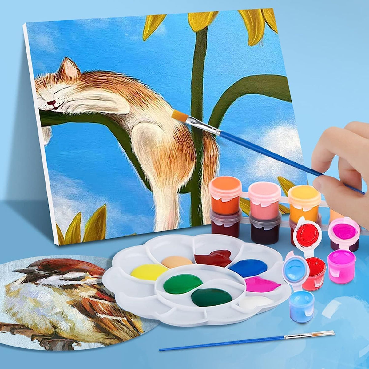 280 Pcs Mini Acrylic Paint Set for Kids - COLOR-1(210 PCS) - image 3