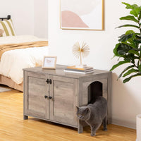HOOBRO Litter Box Enclosure - Greige / 31" L x 17.5" W x 19.7" H - image 3