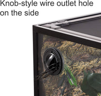 REPTI ZOO 34 Gallon Large Reptile Glass Terrarium Tank with Foam - Black / 24" x 18" x 18" - image 4