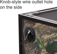 REPTI ZOO 67Gallon Reptile Large Terrarium Upgrade Glass Front Opening Tank Sliding Door with Screen Ventilation Reptile Terrarium About 48" x 18" x 18"(Knock-Down)