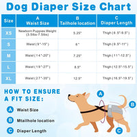 Idepet Female Dog Diapers with Suspender Detachable - Pink/Blue/Carneose / M - image 2