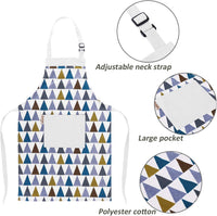 Aurya kids apron and chef hat set in light blue with front pocket and adjustable strap - view 23