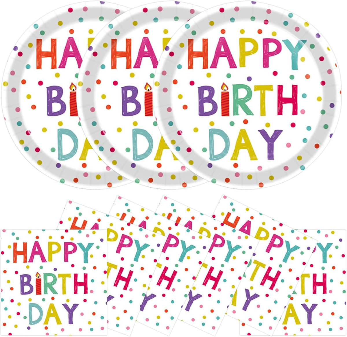 40 Pcs Basketball Plates and Napkins Set - Birthday