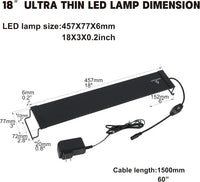 Ultra-Slim Full Spectrum LED Aquarium Light with Adjustable - 18-24" - image 2
