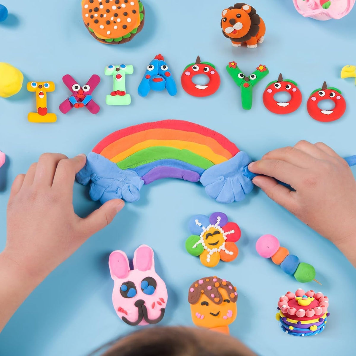 Ixiaoyoo Air Dry Clay, 30 Colors Foam Modeling Clay for School Projects – Fun for Kids & Family - 64 Colors - image 2