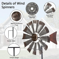 Viveta Wind Spinners Outdoor - Silver-a - image 4
