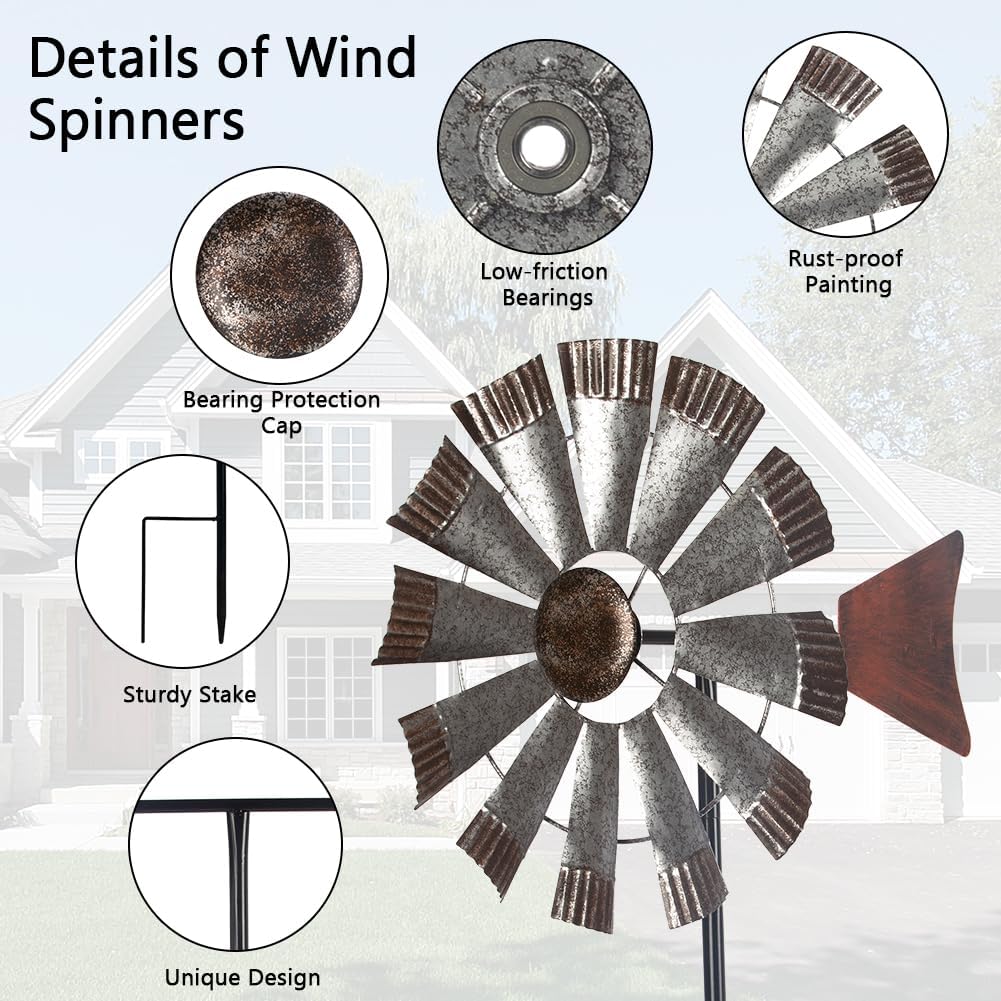 Viveta Wind Spinners Outdoor - Silver-a - image 4