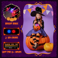 GiftInTheBox LED light up Halloween rings with ghost, pumpkin and bat tops - view 4