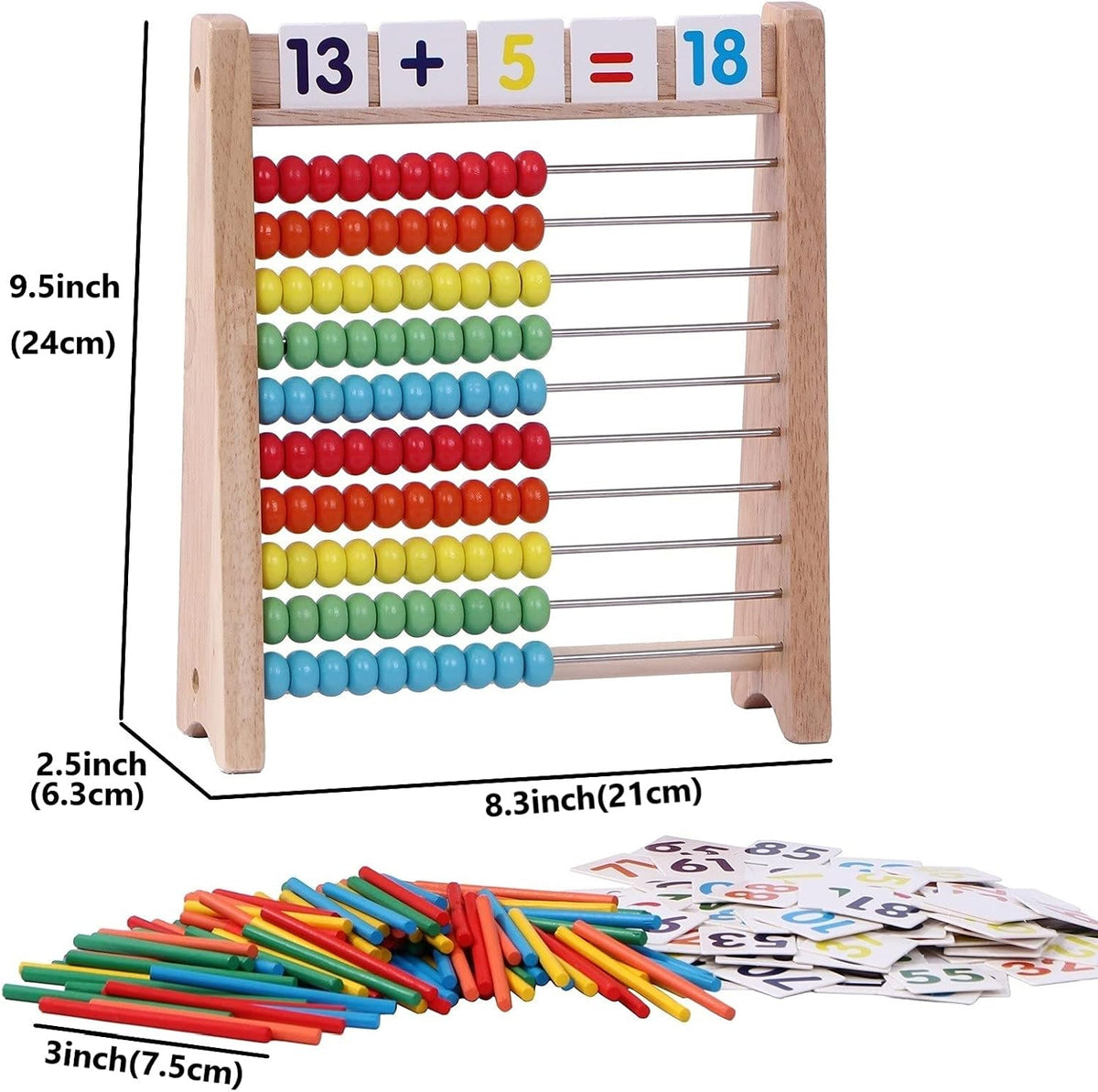 Wooden Abacus for Kids Math with 100 Beads - image 4