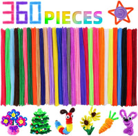 Pipe Cleaners Chenille Stems 1050 Pieces 30 Assorted Colors for Craft - 30 colors / 360pcs
