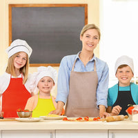 PLULON 8 Pcs Colorful Apron Kids Aprons for Painting Cooking Art Smock – Fun for Kids & Family - Black / 15 - image 2
