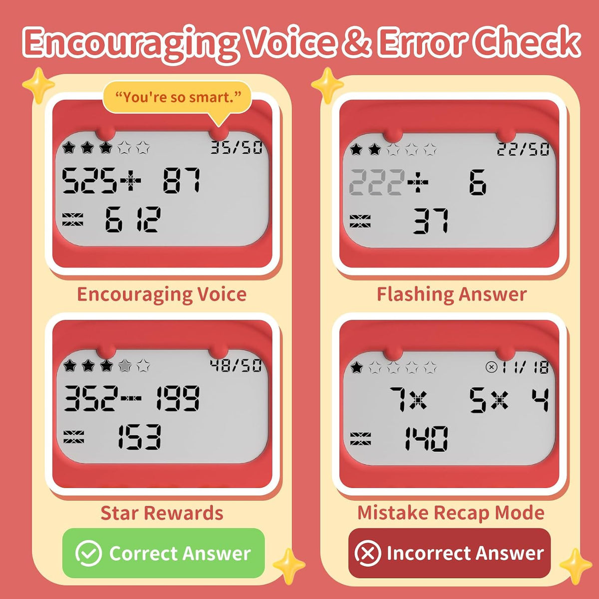 alilo Math Games for Kids Ages 5-12 - Red (Age 8-12) - image 4