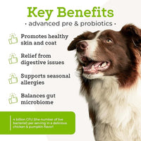 Dr. Joseph's VetPro Complete Advanced Powdered Pre & Probiotics for Dogs, 90 Scoops, Supports Gut Health, Diarrhea, Digestive Health & Seasonal Allergies, Chicken/Pumpkin Flavor, Add to Food