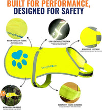 Dog Reflective Vest – Hi-Vis Fluorescent Visibility That Helps to Safeguard Your Pet On/Off Leash in Urban & Rural Areas (Yellow, Medium)