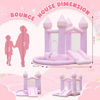 FBSPORT white bounce house with slide, ball pit and blower - view 6