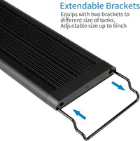 LED Aquarium Light, Full Spectrum Fish Tank Led Light with Aluminum Alloy Shell Extendable Brackets (48-54 in)