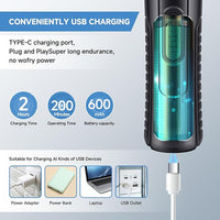 Dog Nail Grinder Quiet 2-Speed Pet Nail Grinder with 3 Led Lights and 3 Ports Rechargeable Electric Dog Nail Trimmer for Large and Small Dogs/Cats and Small Animals Safe (Black)