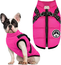 Winter Dog Coat with Harness Built in Waterproof Dog Jackets Warm Pet - Pink / L(Suggest 8-11 lbs) - image 4