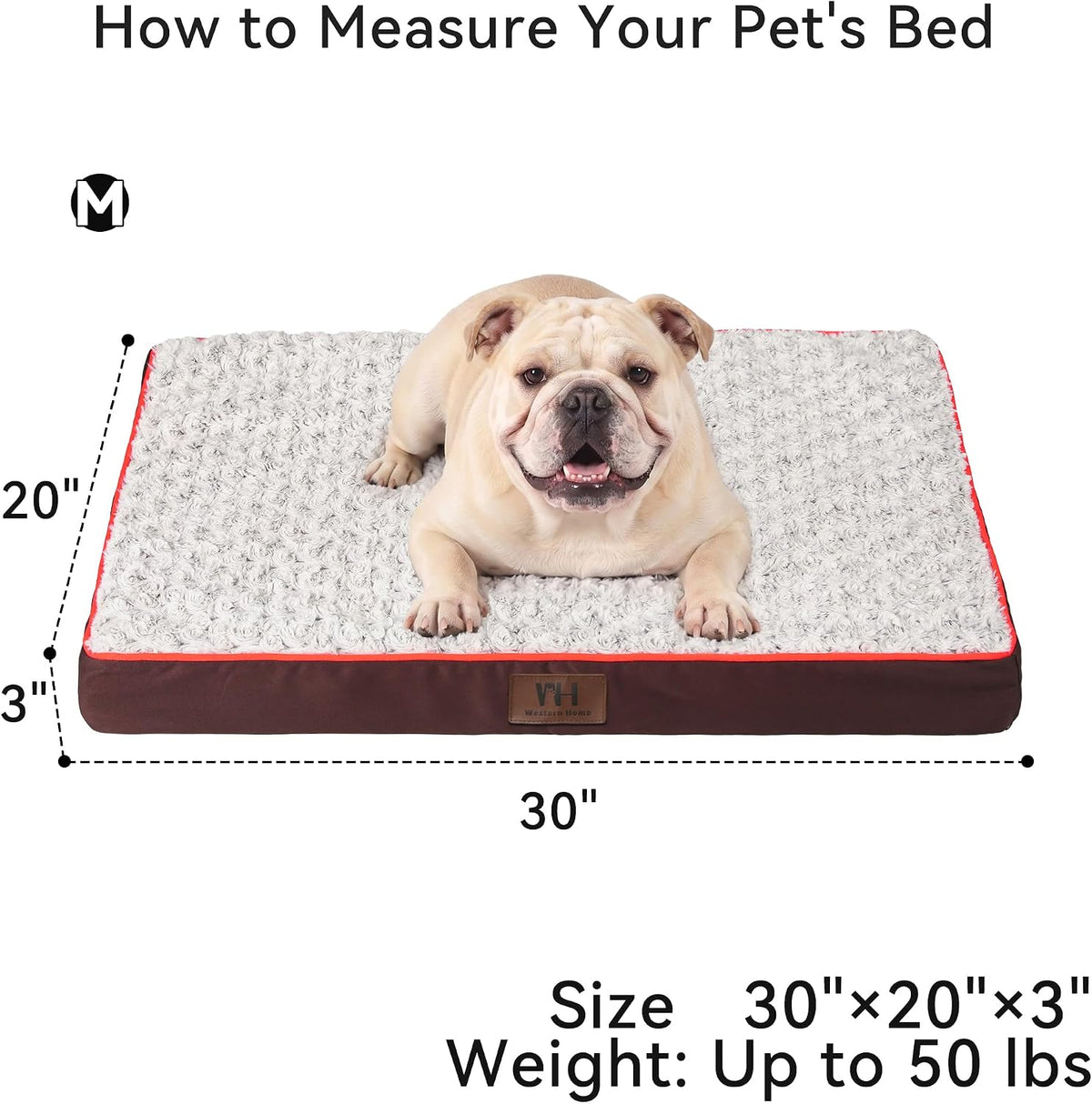 Orthopedic Dog Beds Large Sized Dog Washable Pet Bed - Brown / 30" x 20" x 3" - image 2