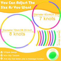 Vinsot plastic hoops for kids, 16 multicolor snap-together exercise hoops - view 10