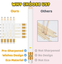 Baby Shower Pencils for Party Games, Neutral - White - Neutral - image 2