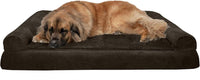 Furhaven Orthopedic Dog Bed for Large Dogs w/ Removable Bolsters - Jumbo Plus / Espresso