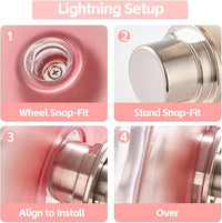 Super Silent Hamster Wheel 10.4 Inch, Magnetic Large Rat Wheel for Chinchilla, Gerbil, Guinea Pig, Cat, Mouse, Sugar Glider and Dwarf, Syrian Hamster Accessories (Peach Pink)