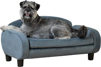 Paws & Purrs Cat Sofa Bed, Pet Couch for Indoor Cats Elevated Cat Beds with Removable Washable Mattress Cover for Kitten, Puppy or Small Animal- 31.5" Wide, Cornflower