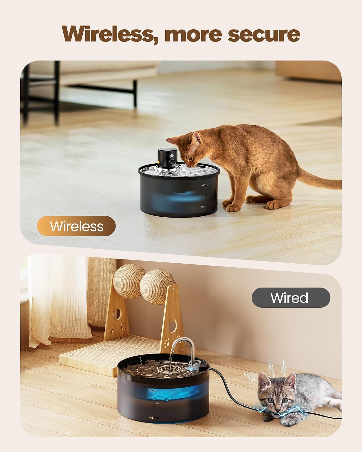 VKIMISS Cat Water Fountain Filters: Pet Water Dispenser Filter - Cat fountain + 6 filters - image 3