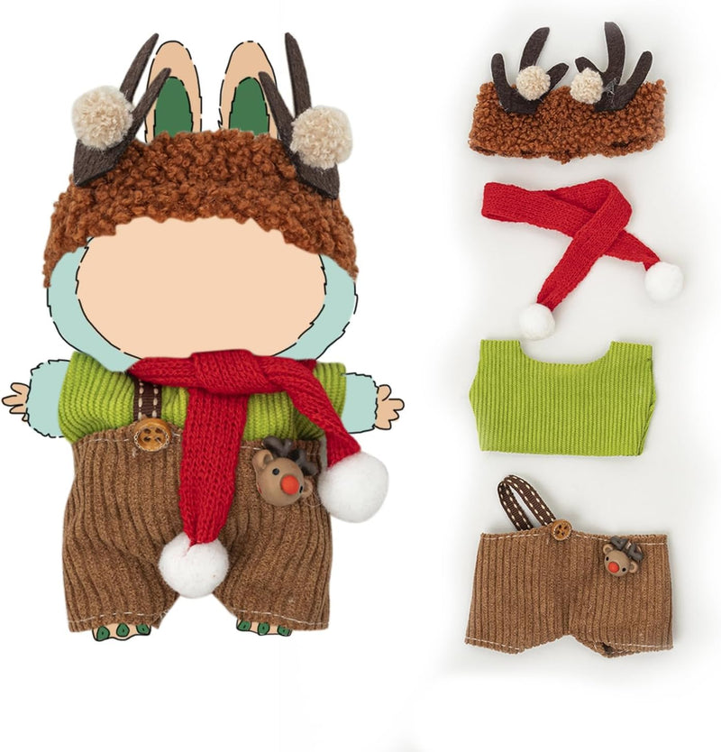 Clothes for Lububu 17cm Dolls Outfit with Accessories, Patterned – Fun for Kids & Family - Milu Deer