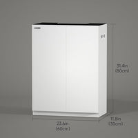 LANDEN Aquarium Wooden Stand and Cabinet for up to 16 Gal Tank, Fish Reptile Sea Salt WaterTank Stand, Nano Foam Leveling Mat Included, W23.6xD11.8xH31.5 in, Wooden Matte White Painted(Stand Only)