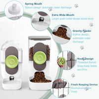Lemtrflo Rabbit Feeder, Bunny Water Bottle Dispenser - White Brown - image 2