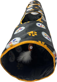 NFL Philadelphia Eagles Cat Tunnel Tube Toy with Plush Football - Pittsburgh Steelers - image 3