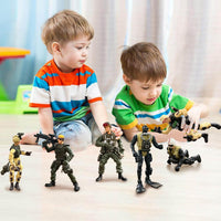 Army Men Action Figures, Soldiers Toys with Weapons for Boys 4-7 - Yellow - image 3