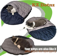 Camping Dog Sleeping Bag, Waterproof Warm Pet Bed Cave, Packable Washable Dog Bed Mat with Compression Bag