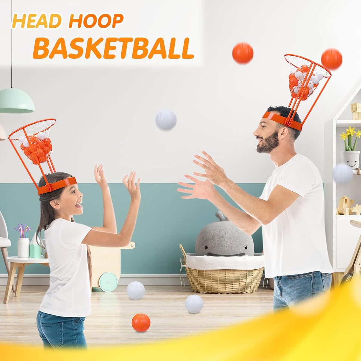HyDren 33 Pcs Head Hoop Basketball Party Game for Kids and Adults – Fun for Kids & Family - 6 - image 4
